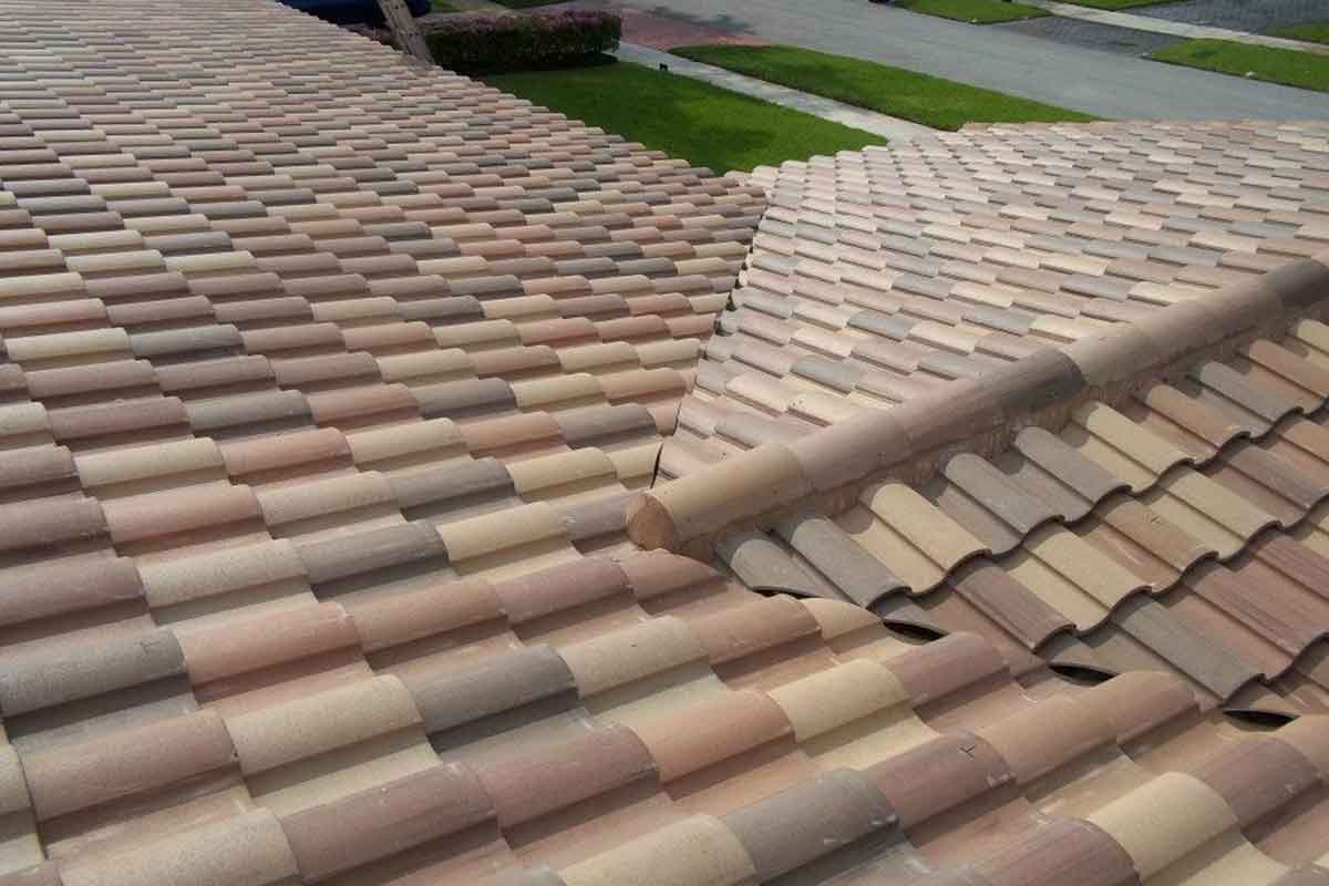 example of newly installed roof tiles