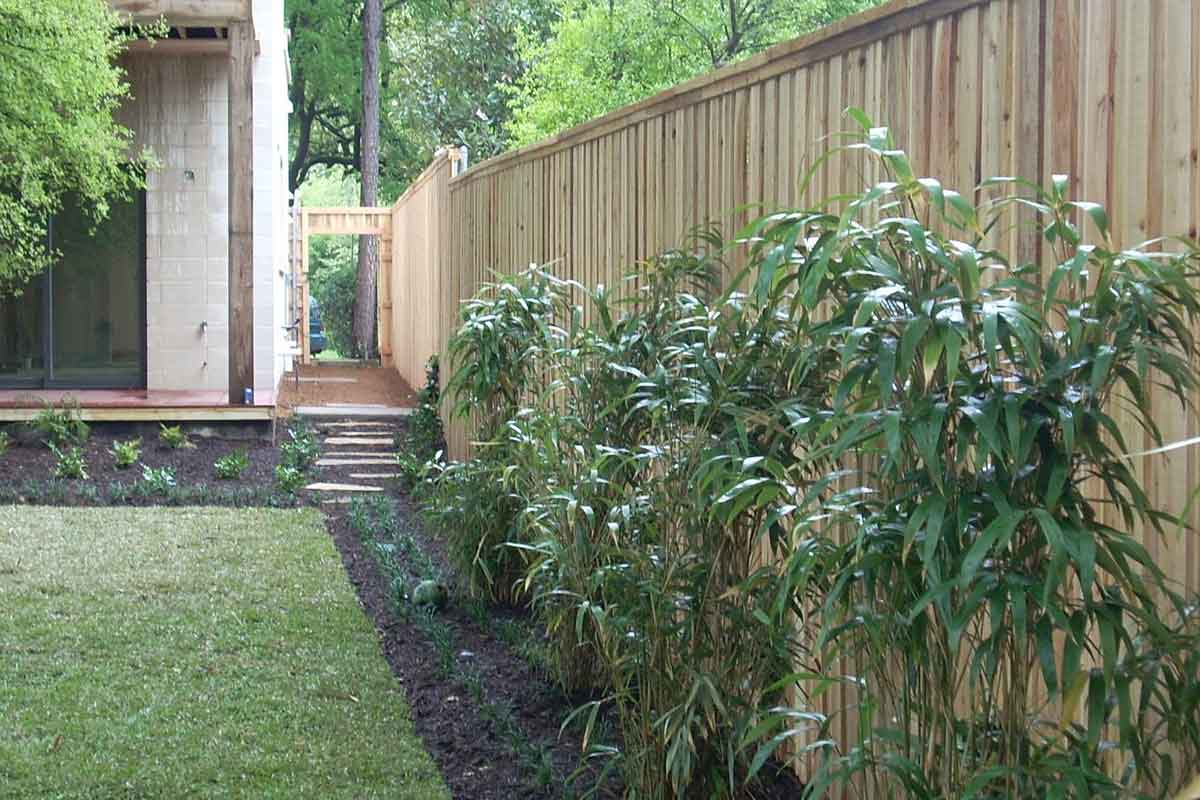 cedar fence with trim and cap