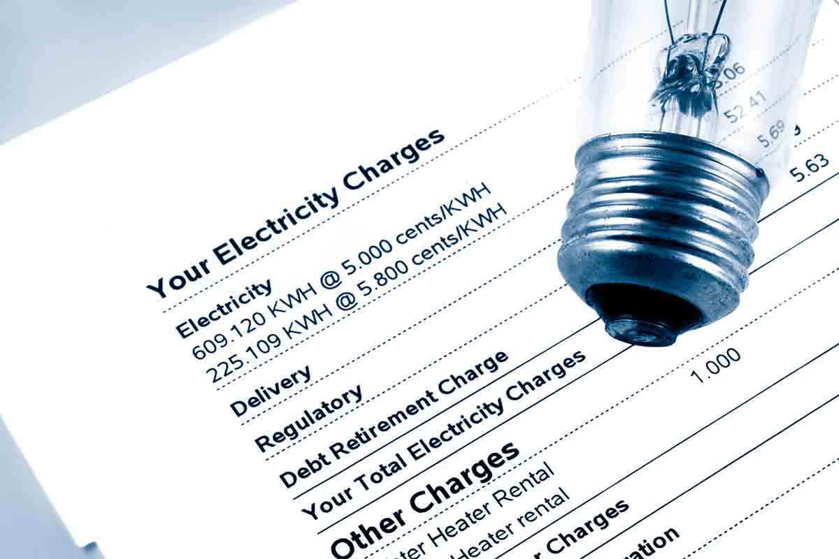 example of a residential electricity bill