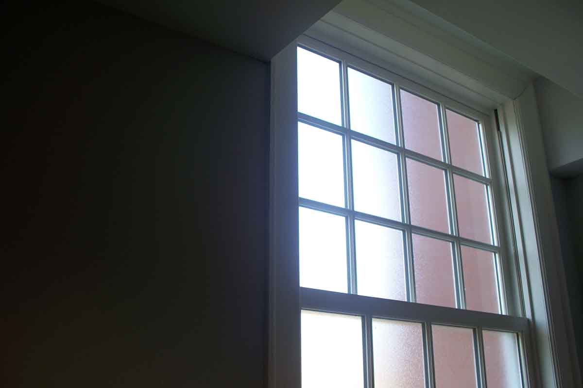 window with frosted panes