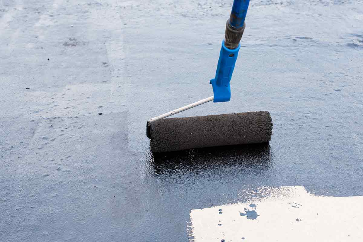 applying damp-proof coating to foundation