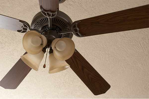 brown ceiling fan