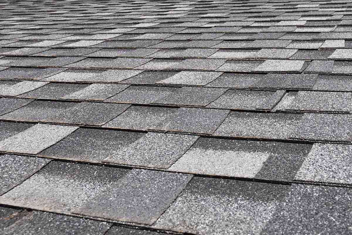 asphalt shingles close up