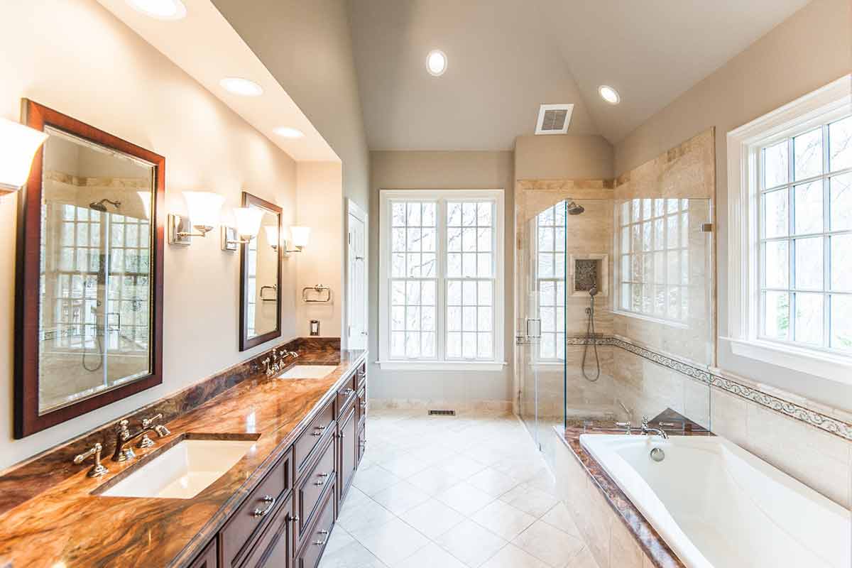 remodeled master bathroom