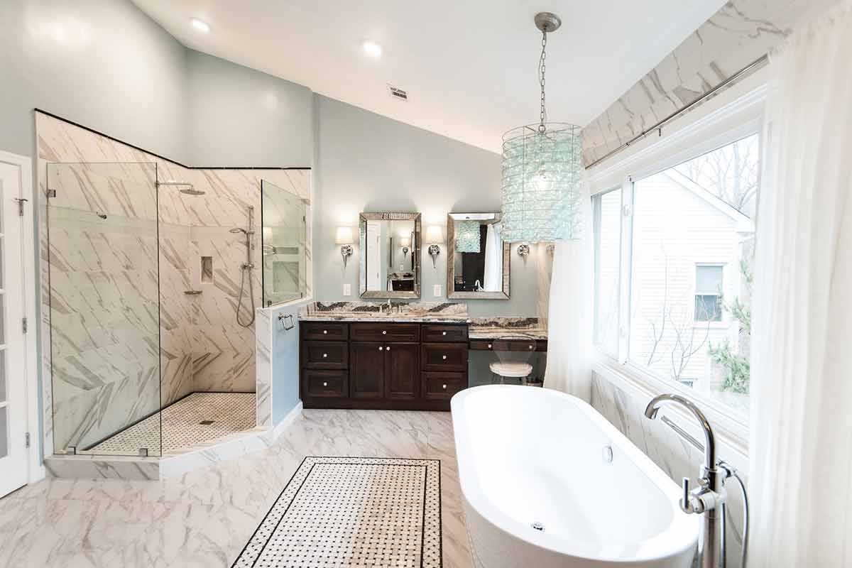 remodeled master bathroom