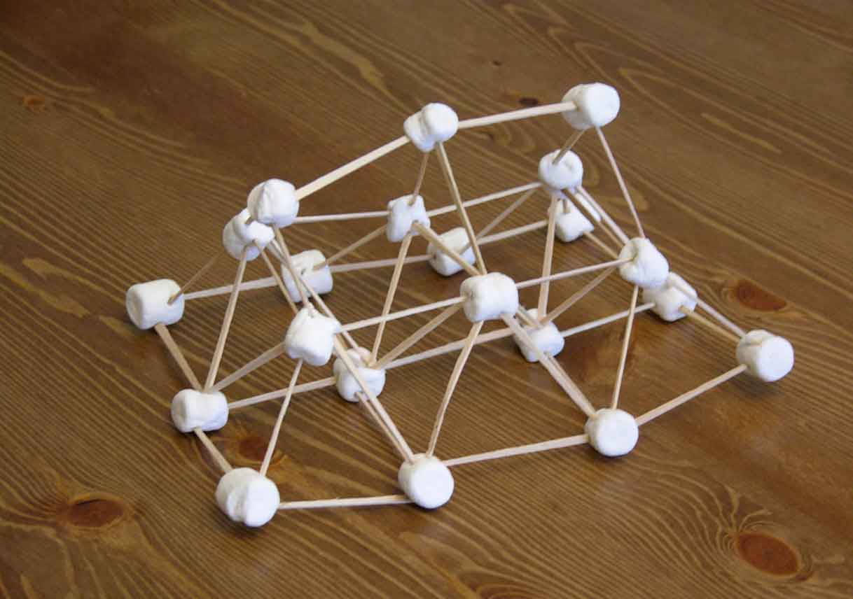 toothpick and marshmallow structure