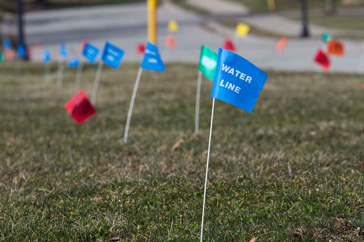 water line utility flags