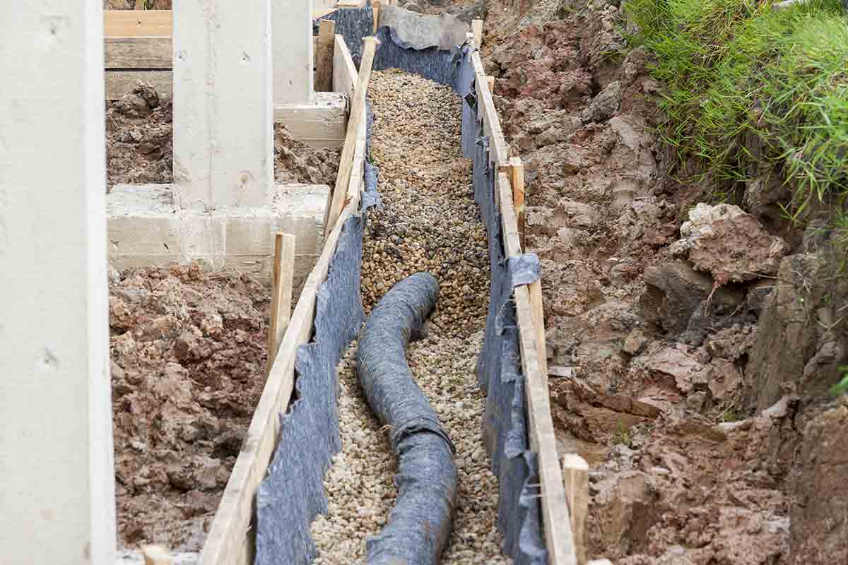 french drain construction