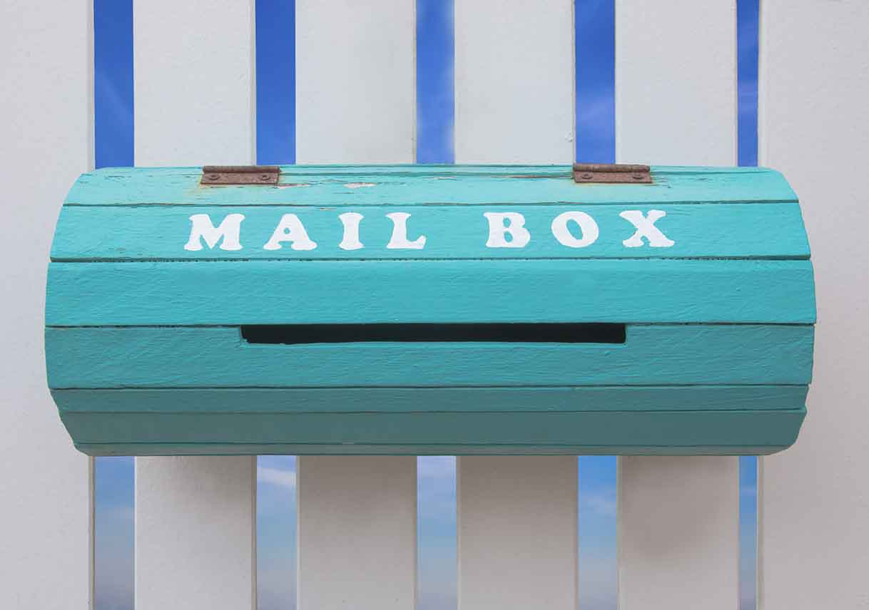 vintage painted mailbox