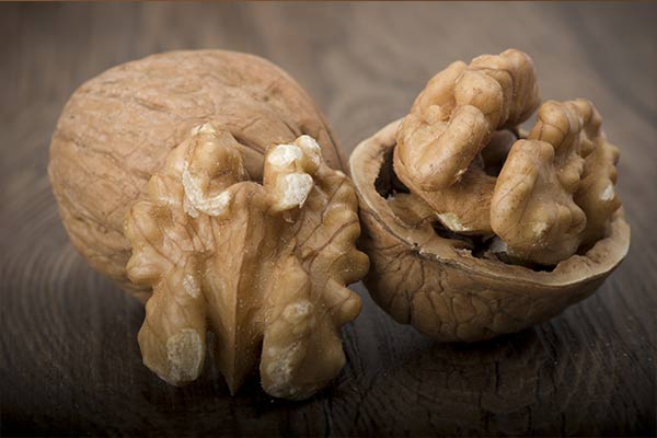 walnut in shell on table