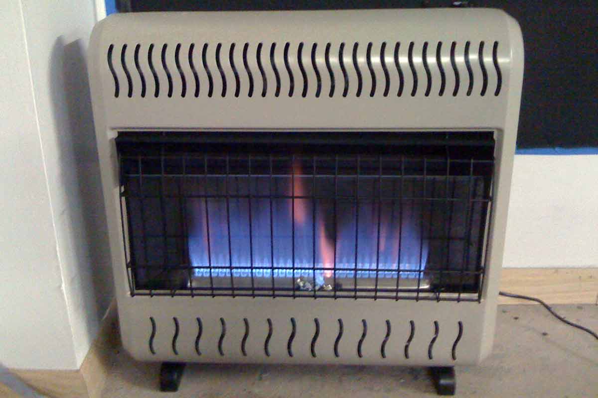 gas-powered space heater