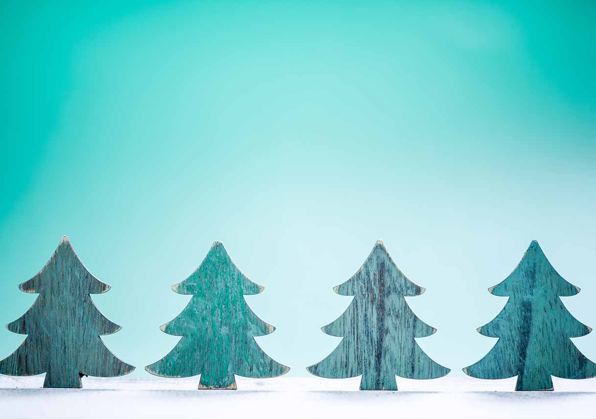 wooden christmas trees